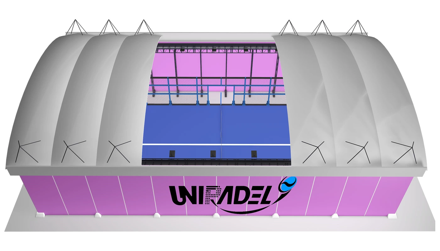 Padel Court with Electric Tent