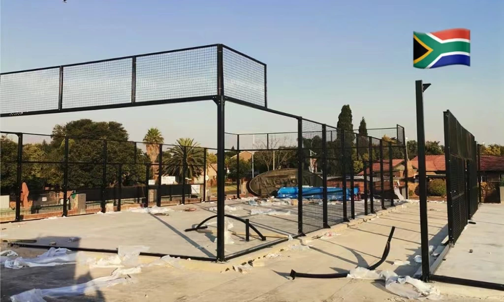 Construction d'un terrain de padel en afrique du sud