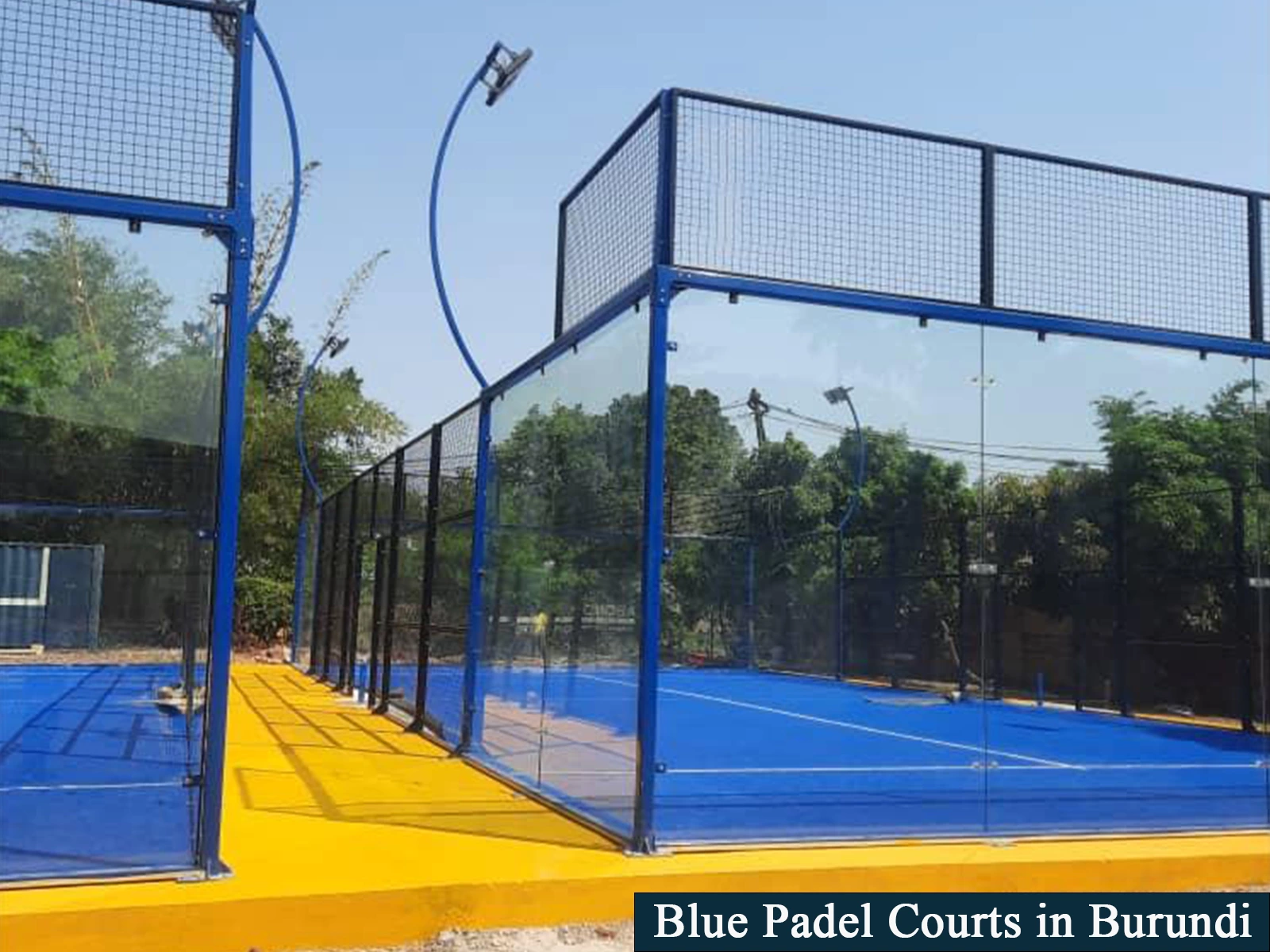Blue frame Padel Courts in Burundi