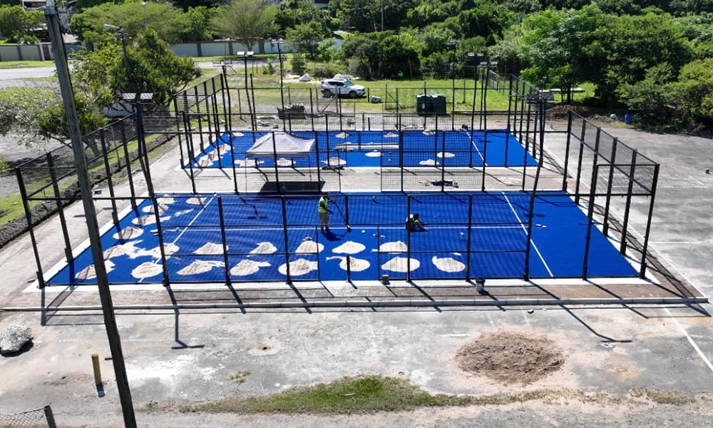 What is the foundation of a paddle tennis court?