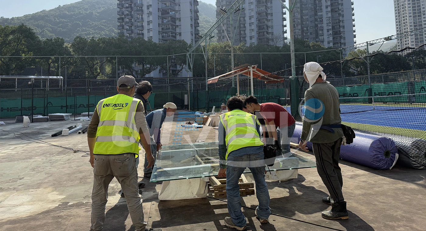 Pistas de pádel en el DBRC Club, Hong Kong