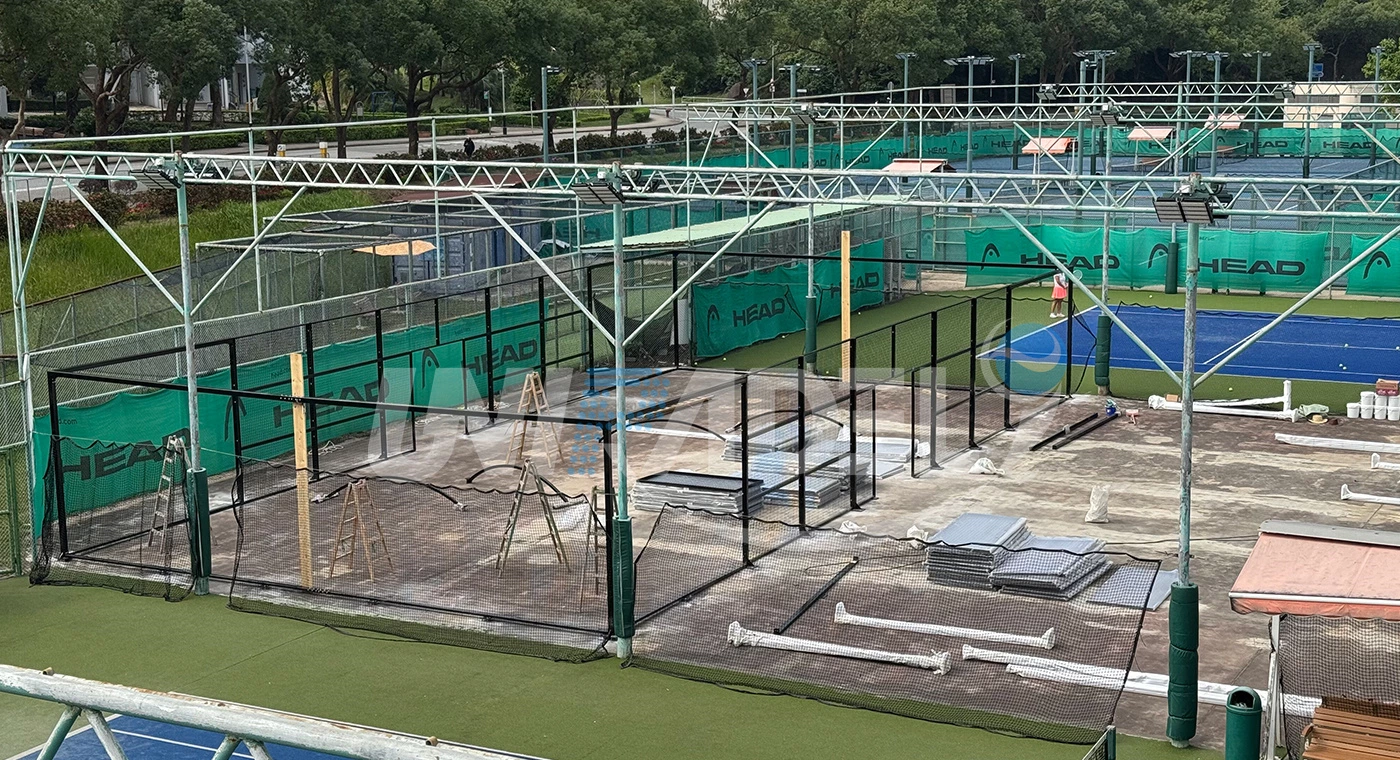 Pistas de pádel en el DBRC Club, Hong Kong