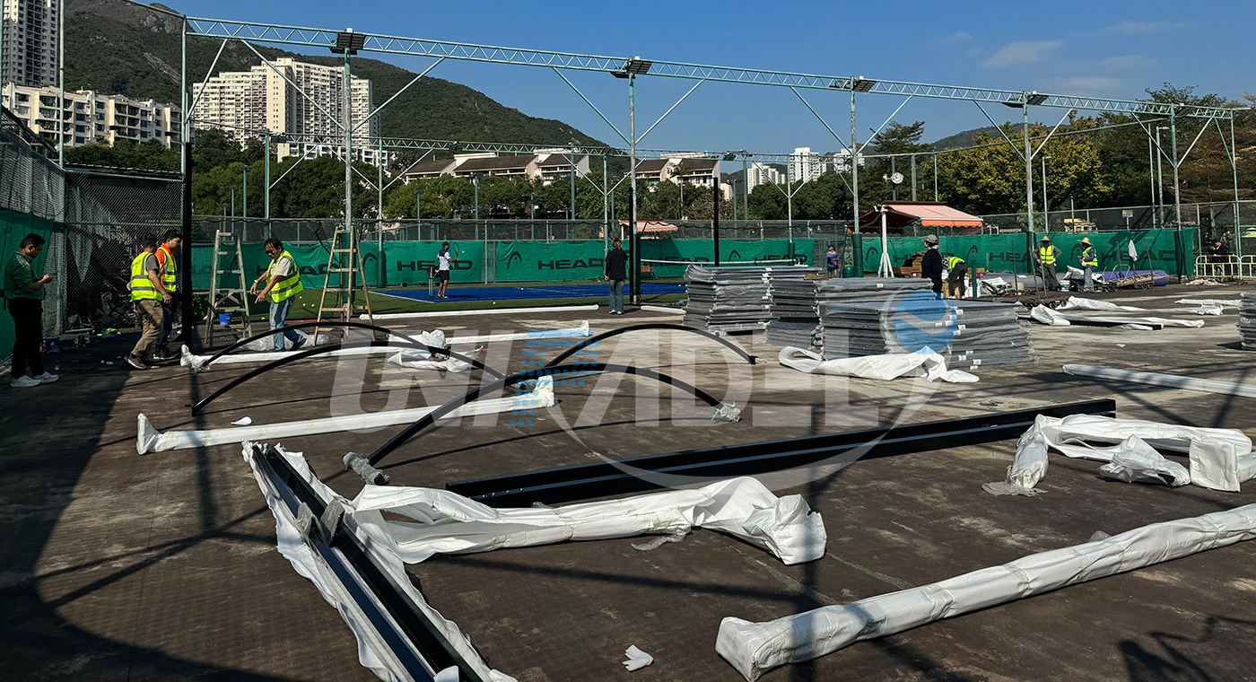 Pistas de pádel en el DBRC Club, Hong Kong