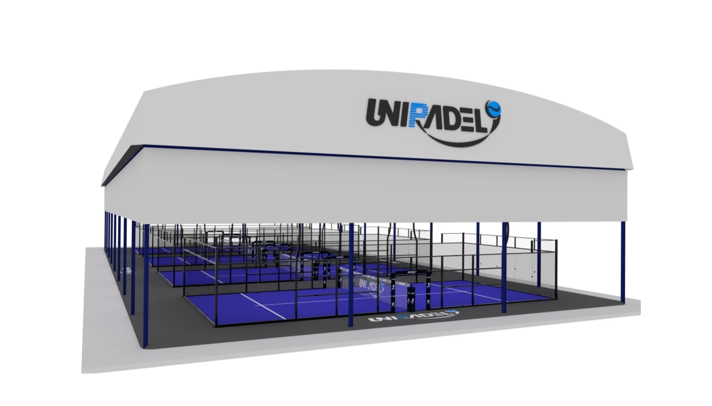 Terrain de padel sous tente électrique