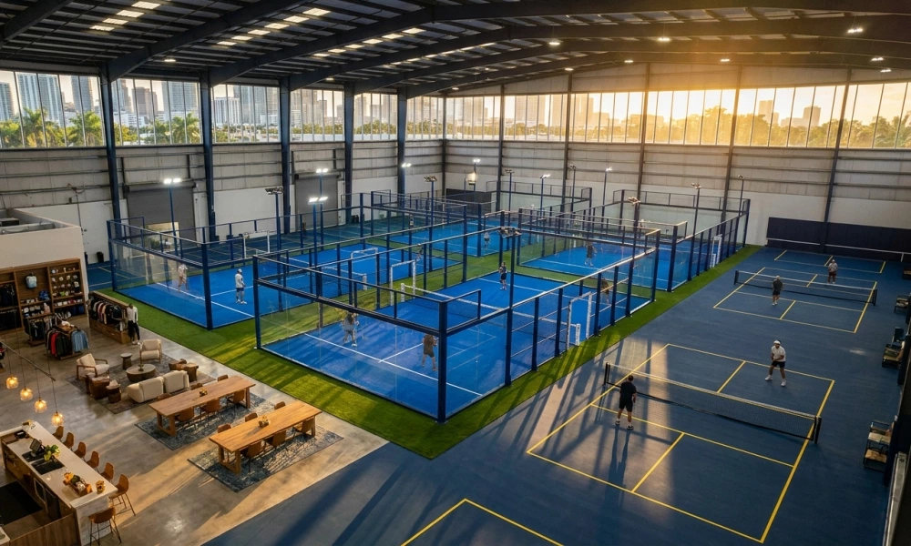 Escasez de pistas de pádel en Estados Unidos: modelo de club híbrido de pickleball y pádel
